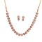 Classic Necklace With Rose Gold Plating Traditional Jewelry Matte Gold Necklace South Indian Jewelry Adjustable Slider Necklace Indian Wedding Favor Necklace For Women